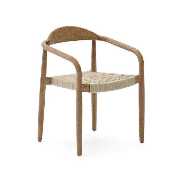 Jedilni stol iz masivnega lesa v bež in naravni barvi Nina – Kave Home