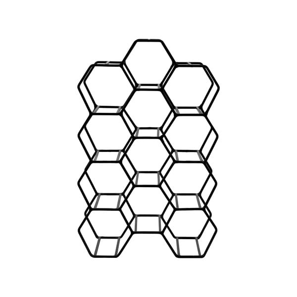 Črno kovinsko stojalo za vino za 12 steklenic Salbris - Light & Living