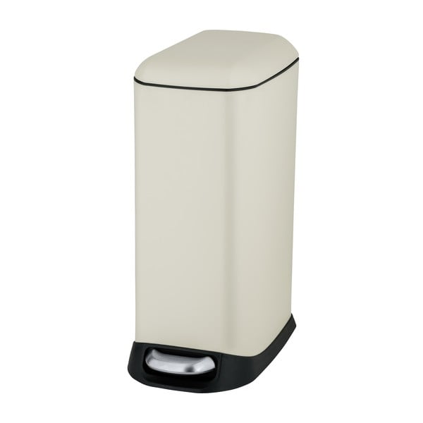 Kremno bel jeklen koš za smeti s pedalom 12 l Design – Wenko