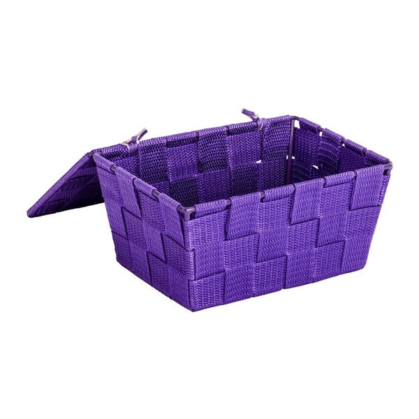 Vijolična košara s pokrovom Wenko Adria, 14 x 19 cm-image-2