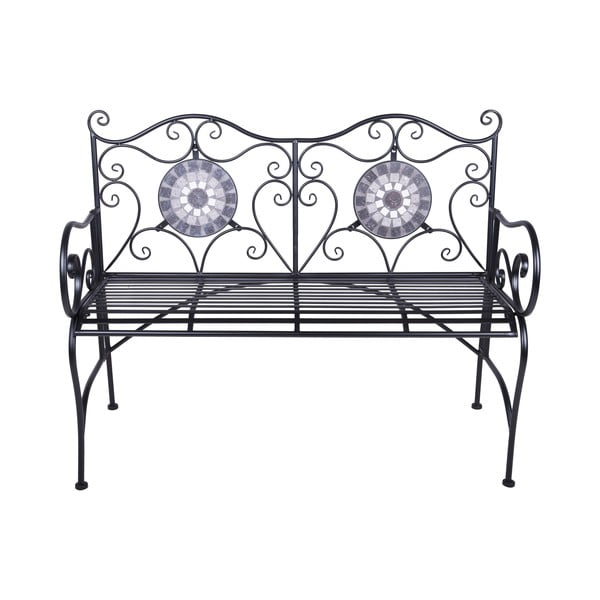 Črna kovinska vrtna klop Jalua – Garden Pleasure