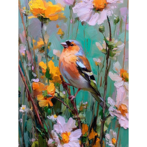 Tiskana slika z okvirjem 60x80 cm Fringilla – Styler