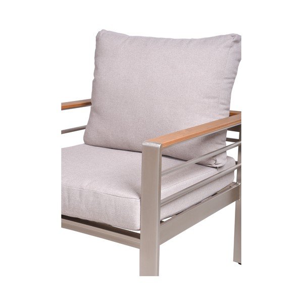 Siva kovinska vrtna garnitura za 4 osebe Florence – Garden Pleasure-image-2