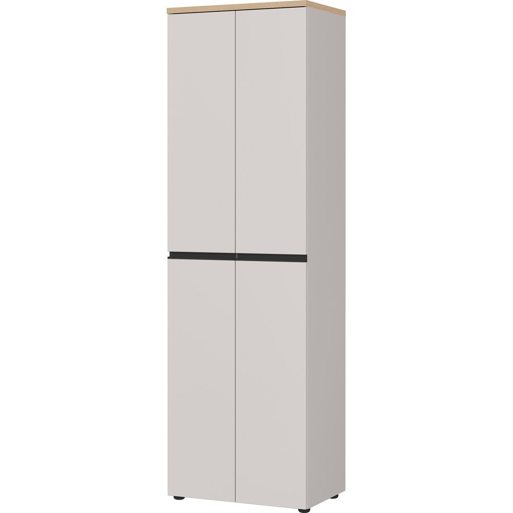 Sivo-bež/v svetli naravni barvi garderobna omara 59x194x41 cm Cormano