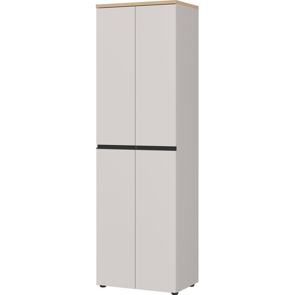 Sivo-bež/v svetli naravni barvi garderobna omara 59x194x41 cm Cormano – Germania