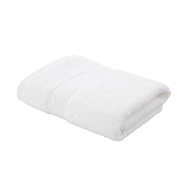 Bela bombažna brisača z mešanico svile 50x90 cm - Bianca