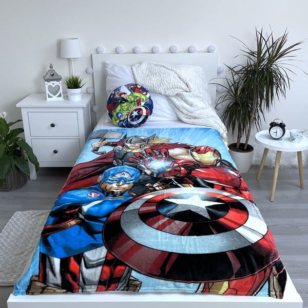 Otroška odeja iz mikropliša 100x150 cm Avengers Heroes – Jerry Fabrics-image-2