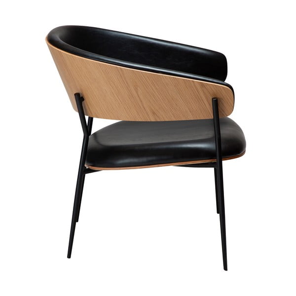 Črn fotelj iz umetnega usnja Crib – DAN-FORM Denmark-image-2
