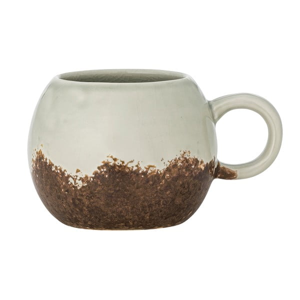 Rjavo-kremno bela skodelica iz kamenine 410 ml Paula – Bloomingville