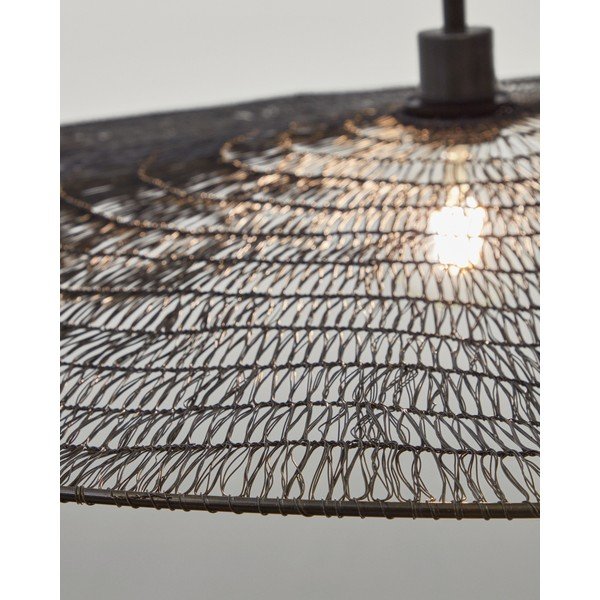 Črna viseča svetilka ø 100 cm Makai – Kave Home-image-3