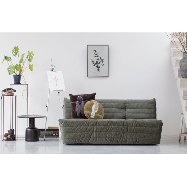Zelena žametna sedežna garnitura 160 cm Bag – WOOOD-image-4