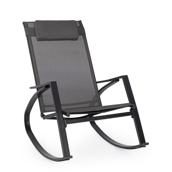 Antracitno siv kovinski vrtni fotelj Ercolano – Bizzotto