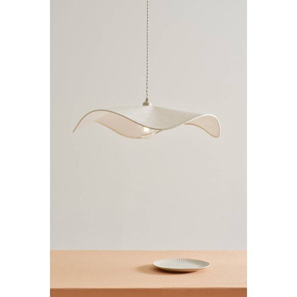 Kremno bela papirnata viseča svetilka ø 70 cm Monchi – Jotex-image-1