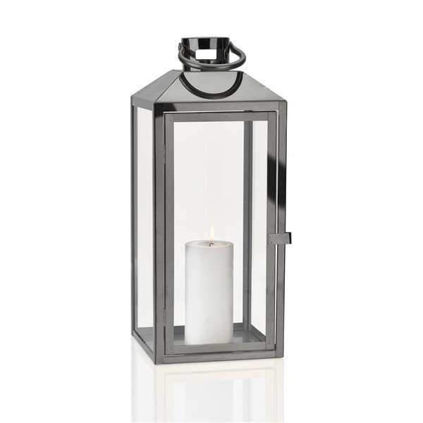 Lucerna Villa Collection Clear Titanium, višina 52,5 cm