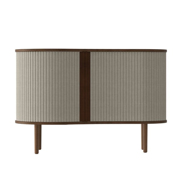 Rjava/bež nizka komoda v hrastovem dekorju z drsnimi vrati 100x67 cm Audacious – UMAGE-image-3