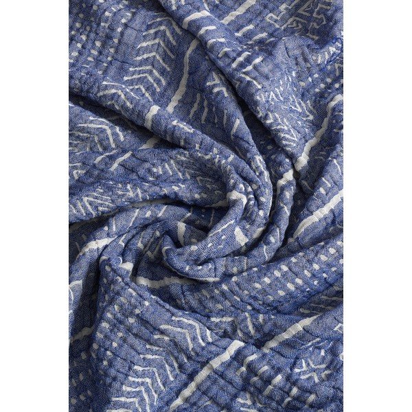 Modro muslinsko pregrinjalo za zakonsko posteljo 220x240 cm Etno - Mijolnir-image-1