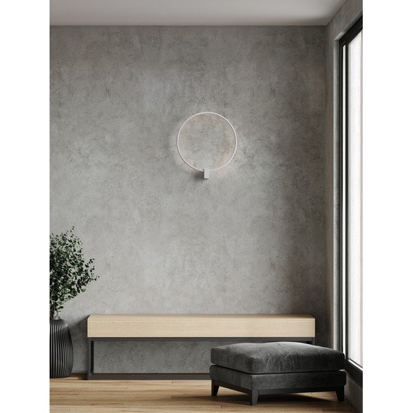 Mat bela aluminijasta LED zatemnitvena stenska svetilka Cercio – Nova Luce-image-1