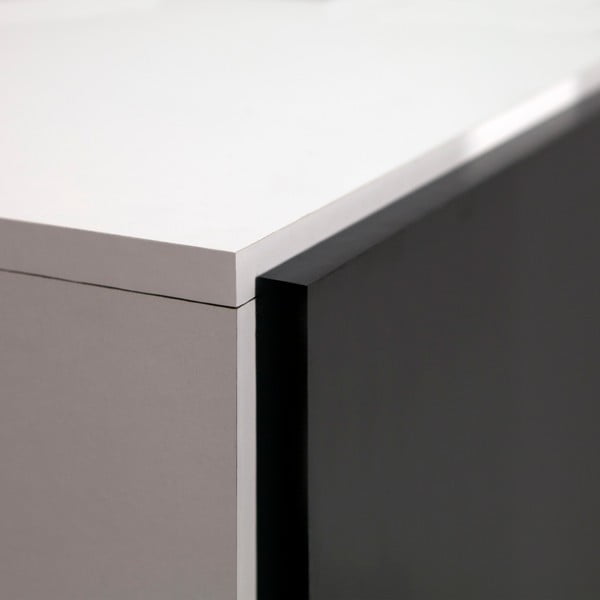 Črna omara za čevlje z belim ohišjem Symbiosis Bamboo-image-4