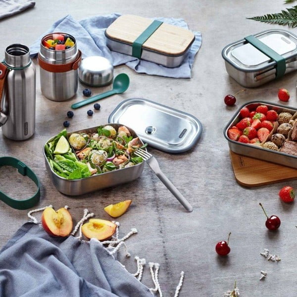 Posoda za prigrizke iz nerjavečega jekla z zelenim trakom Black + Blum, 1000 ml-image-1