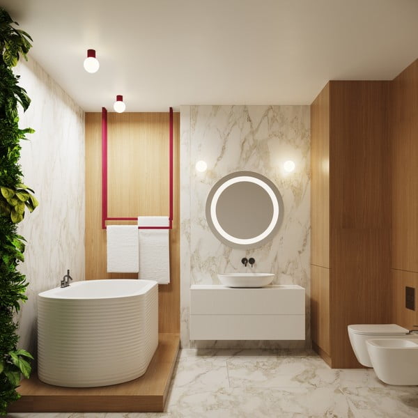 Bordo rdeča stenska svetilka Orbital – Sollux-image-3