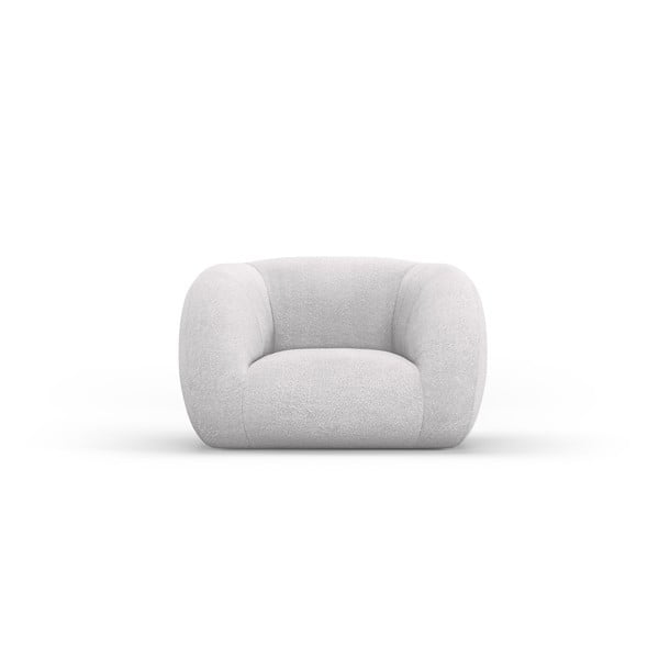 Svetlo siv fotelj iz tkanine bouclé Essen – Cosmopolitan Design