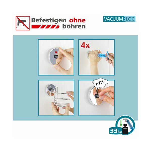 Komplet pripomočkov za kopalnico iz nerjavečega jekla v sijajno srebrni barvi z namestitvijo brez vrtanja Quadro – Wenko-image-4