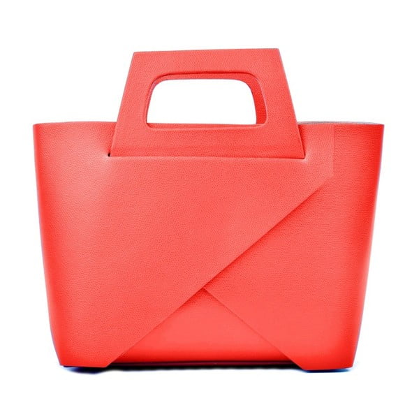 Rdeča usnjena torbica Carla Ferreri Cross Rosso