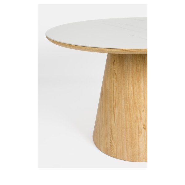 Okrogla jedilna miza s kamnito mizno ploščo ø 115 cm Almira – White Label-image-3