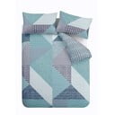 Zelenomodra posteljnina za zakonsko posteljo 200x200 cm Larsson Geo – Catherine Lansfield