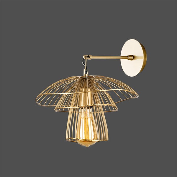 Stenska svetilka v zlati barvi Squid Lighting Root, višina 36 cm-image-1