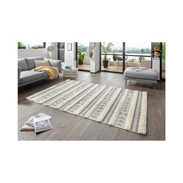 Siva preproga Mint Rugs Handira Tribal Stripes, 155 x 230 cm-image-3