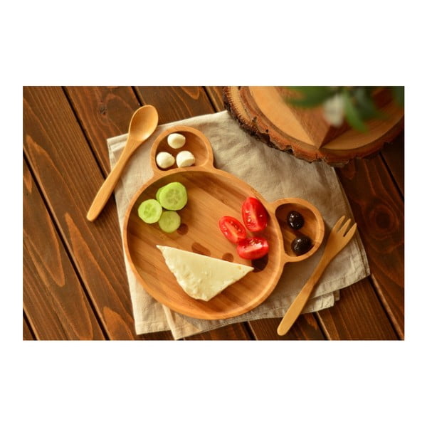 Jedilni set za otroke iz bambusa Bambum Teddy-image-2