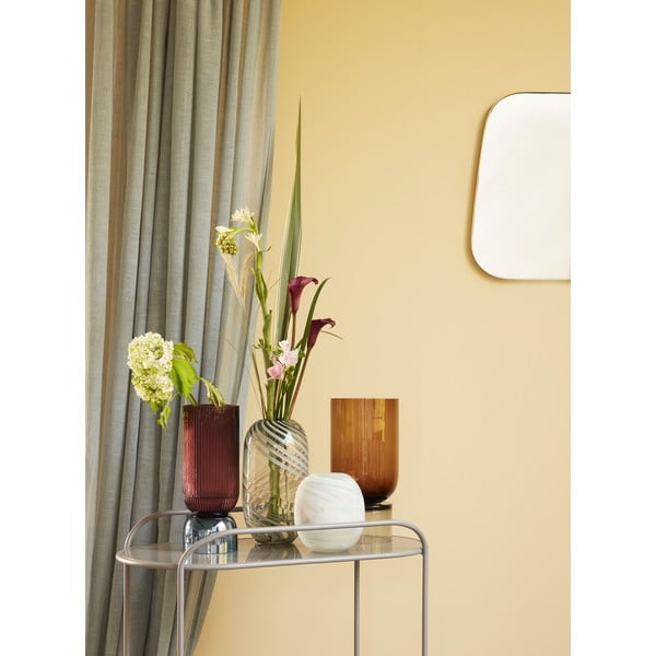 Siva steklena vaza Hübsch Lara, višina 28 cm-image-2