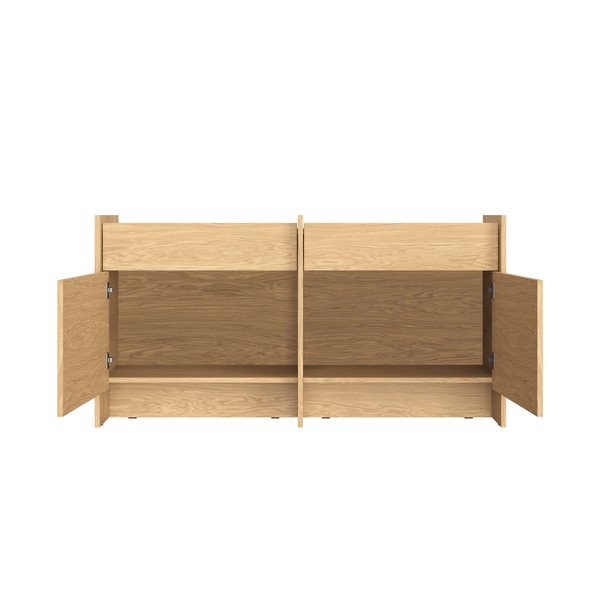 Komoda v hrastovem dekorju v naravni barvi 146x76x51 cm Hido – noo.ma-image-3