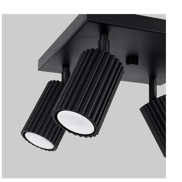 Črno kovinsko točkovno svetilo ø 6,5 cm Gleam – Sollux-image-4