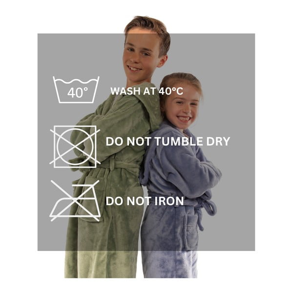 Rjav otroški kopalni plašč iz mikropliša velikosti 134-140 Delux – Tiseco Home Studio-image-4