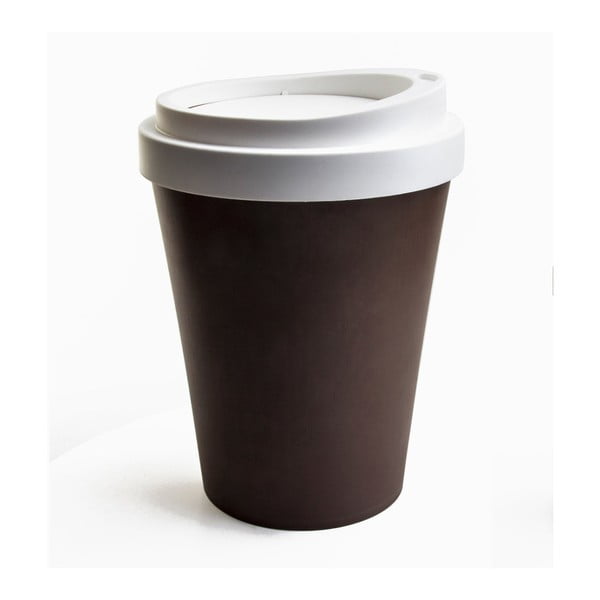 Rjavo-belo košaro za kavo Qualy&CO