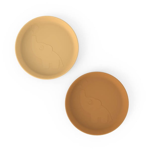 Rumeni otroški krožniki v kompletu 2 kosa ø 18,5 cm Elphee - Done by Deer-image-1
