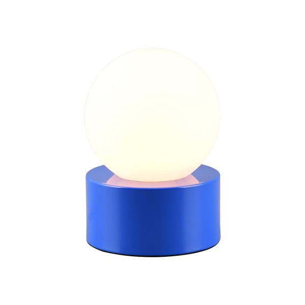 Modra namizna svetilka s steklenim senčnikom (višina 17 cm) Countess – Trio-image-1