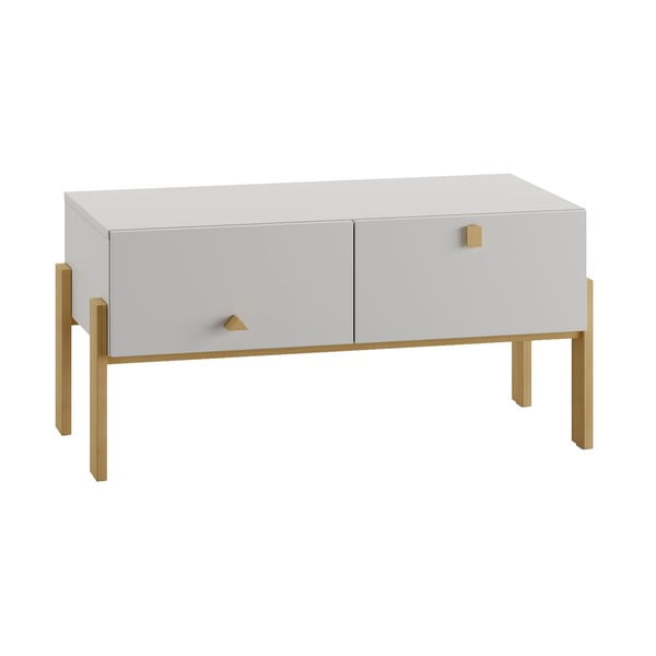 Svetlo siva nizka otroška komoda 100x25 cm Cube - Pinio-image-3