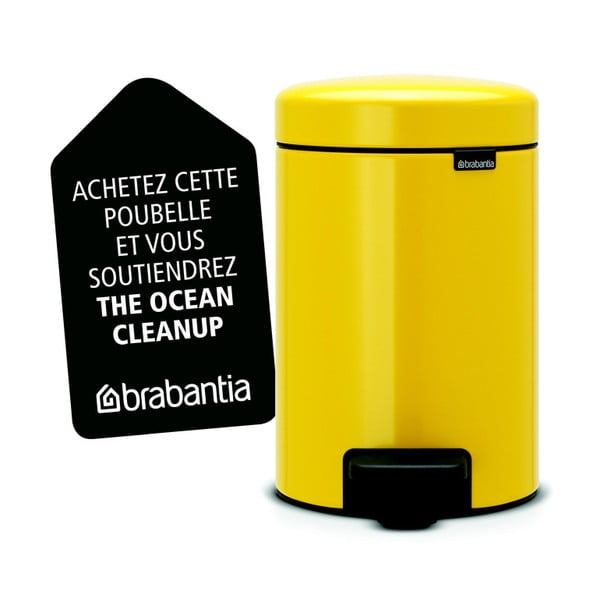 Brabantia Newicon rumeni koš s pedali, 3 l-image-2