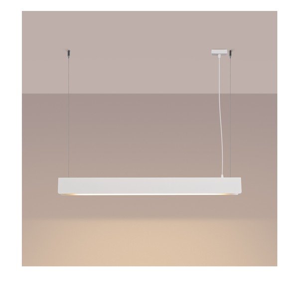 Bela kovinska LED viseča svetilka Nebula – Sollux-image-1