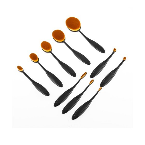 Komplet 11 ovalnih kozmetičnih čopičev v škatli za shranjevanje InnovaGoods-image-3