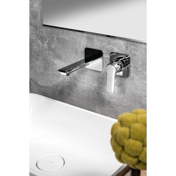 Vgrajena armatura za umivalnik v sijajno srebrni barvi (1 izhod) Pax – Sapho-image-1