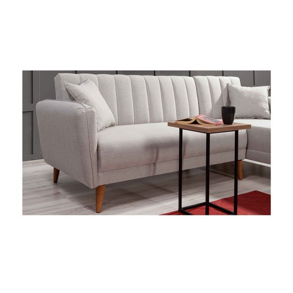 Bela raztegljiva kotna sedežna garnitura (desni kot) Aqua – Balcab Home-image-3