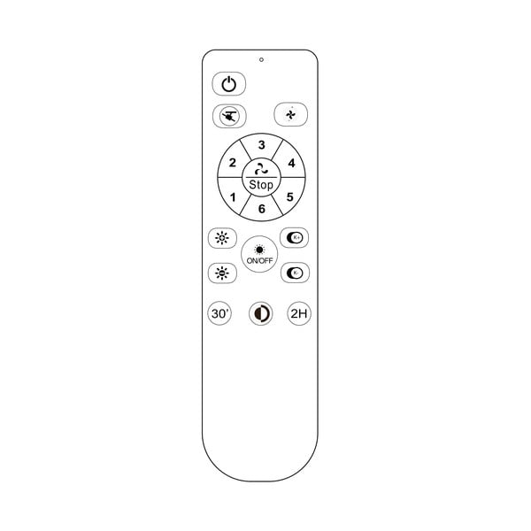 Bela LED stropna svetilka z daljinskim upravljalnikom/z ventilatorjem Alan Move – SULION-image-4