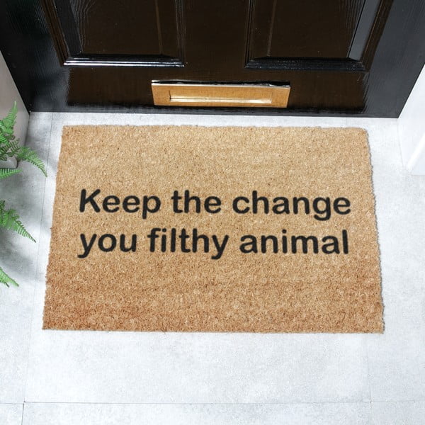 Predpražnik iz kokosovih vlaken 40x60 cm Keep the Change – Artsy Doormats-image-2