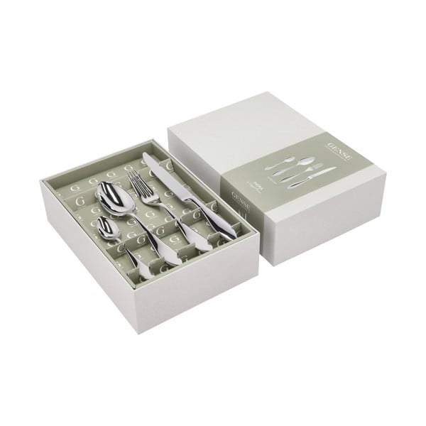 Pribor iz nerjavečega jekla v srebrni barvi 16 ks Indra – Gense-image-2