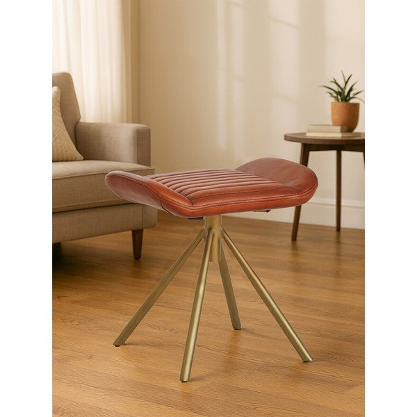 Rjav usnjen tabure Buffalo – Premier Housewares-image-1