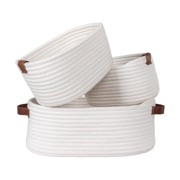 Tekstilne košare za kopalnico v kompletu 3 ks 35x25x13 cm Jarana – House Nordic-image-3